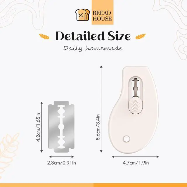 Alt view image 2 of 7 - Bread Lame Sourdough Scoring Tool, Extractable & Magnetic Bread Scoring Tool, Bread Scoring Knife for Sourdough Bread Baking, Bread Scorer Tool with 5 Replaceable Razor Blades