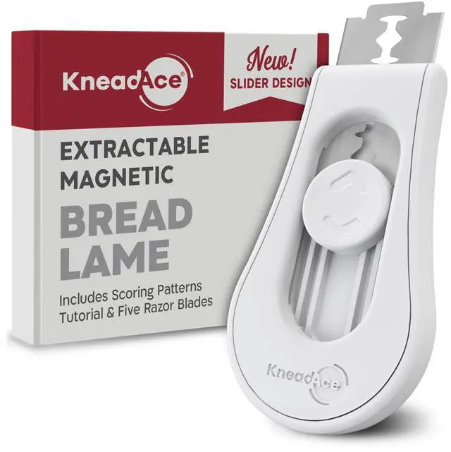 Main image of Upgraded Magnetic Bread Lame, Professional Dough Scoring Tool with Extractable Blade, Sourdough Bread Tool for Baking, Includes Scoring Pattern Booklet & 5 Replaceable Razor Blades