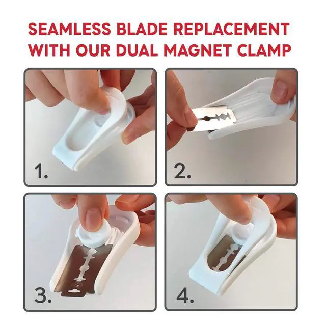 Alt view image 5 of 7 - Upgraded Magnetic Bread Lame, Professional Dough Scoring Tool with Extractable Blade, Sourdough Bread Tool for Baking, Includes Scoring Pattern Booklet & 5 Replaceable Razor Blades