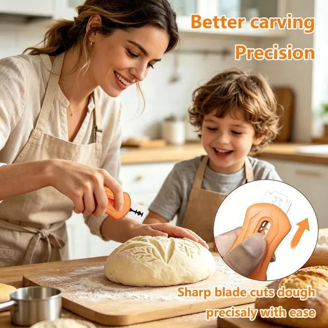 Alt view image 2 of 7 - Professional bread lame, upgraded magnetic bread scoring tool, suitable for sourdough bread baking scoring knife for sourdough bread, including 10 razor blades Professional Bakers Essential
