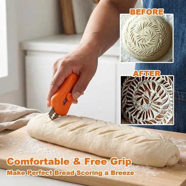 Alt view image 5 of 7 - Professional bread lame, upgraded magnetic bread scoring tool, suitable for sourdough bread baking scoring knife for sourdough bread, including 10 razor blades Professional Bakers Essential