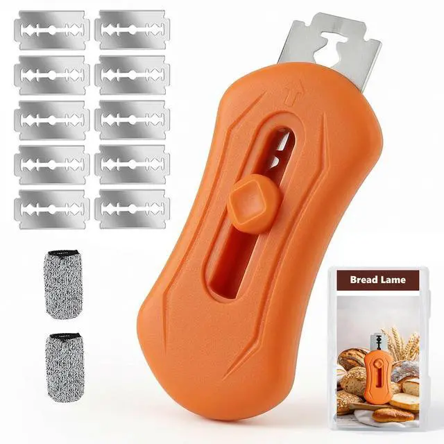 Main image of Professional bread lame, upgraded magnetic bread scoring tool, suitable for sourdough bread baking scoring knife for sourdough bread, including 10 razor blades Professional Bakers Essential