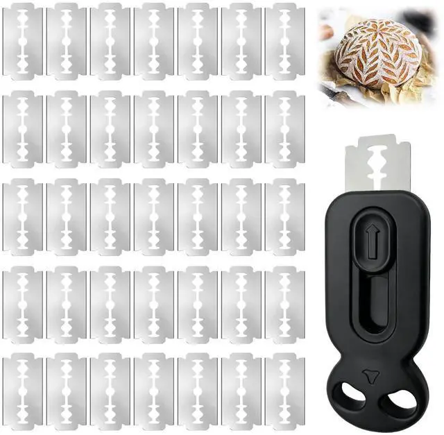 Main image of Sourdough Scoring Tool,Extractable Magnetic Bread Lame Dough Scoring Tool with 35 Replaceable Blades,Sourdough Bread Baking and Bread Making Tools(Black)