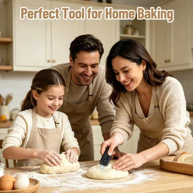 Alt view image 5 of 7 - Sourdough Scoring Tool,Extractable Magnetic Bread Lame Dough Scoring Tool with 35 Replaceable Blades,Sourdough Bread Baking and Bread Making Tools(Black)