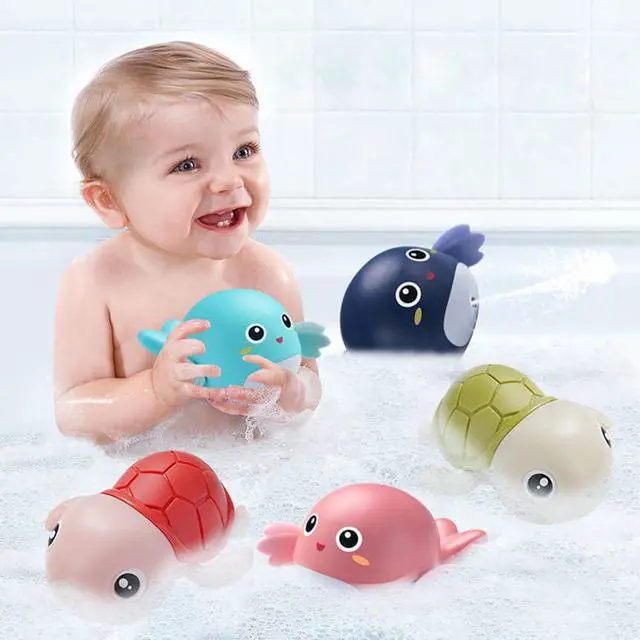 Alt view image 7 of 7 - Bath Toy,Cute Animal Clockwork Bathtub Swimming Pool Toy,Baby Bath Toys for Toddlers 1-3, Boys & Girls Water Bath Toy Set,5 Pack
