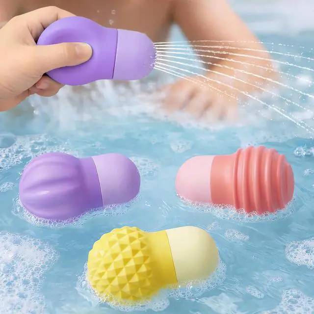 Main image of Sensory Squeezing Water Bath Toys for Toddlers,3PCS Bath Tub Pool Floating Toys for Babies Kids 1-3Textured Fidget Toys Stocking Stuffers Gifts for Boys Girls 18+ Months
