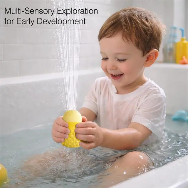 Alt view image 5 of 7 - Sensory Squeezing Water Bath Toys for Toddlers,3PCS Bath Tub Pool Floating Toys for Babies Kids 1-3Textured Fidget Toys Stocking Stuffers Gifts for Boys Girls 18+ Months