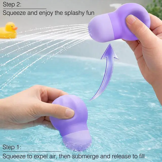 Alt view image 6 of 7 - Sensory Squeezing Water Bath Toys for Toddlers,3PCS Bath Tub Pool Floating Toys for Babies Kids 1-3Textured Fidget Toys Stocking Stuffers Gifts for Boys Girls 18+ Months