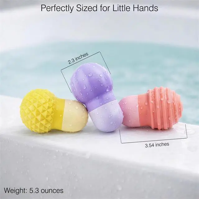 Alt view image 7 of 7 - Sensory Squeezing Water Bath Toys for Toddlers,3PCS Bath Tub Pool Floating Toys for Babies Kids 1-3Textured Fidget Toys Stocking Stuffers Gifts for Boys Girls 18+ Months