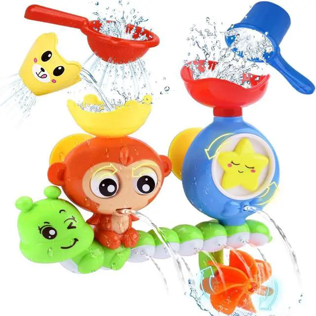 Main image of Bath Toys for Kids Ages 1-3 Toddler Bath Toys for Babies 1 2 3 Year Old Boys Girls Water Bathing Tub Toy for 12 18 Months Infant with Cups