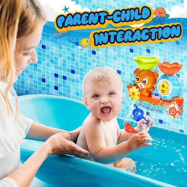 Alt view image 5 of 6 - Baby Bath Toys for Kids Ages 1-3 Toddler Bath Toy Bear Bathtub Toys for Babies 12 Months Boys Girls Infant Water Tub Toys 1 2 3 Year Olds Preschool Learning Gift