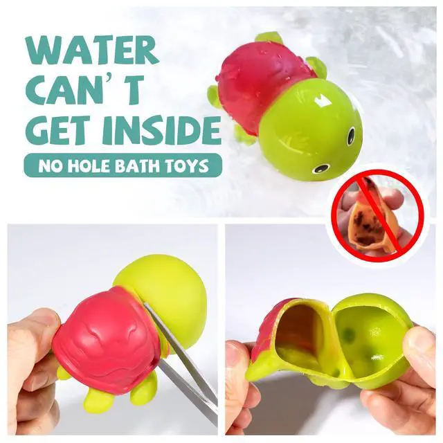 Alt view image 2 of 7 - Hely Cancy Infant Bath Toys for 18 Months - No Hole Animal Bathtub Toys, Baby Bath Tub Toys