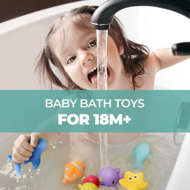 Alt view image 3 of 7 - Hely Cancy Infant Bath Toys for 18 Months - No Hole Animal Bathtub Toys, Baby Bath Tub Toys