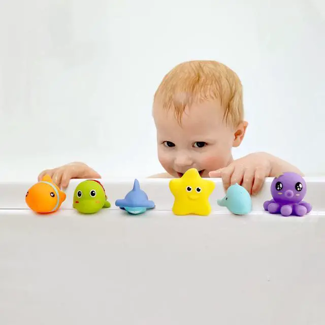 Alt view image 7 of 7 - Hely Cancy Infant Bath Toys for 18 Months - No Hole Animal Bathtub Toys, Baby Bath Tub Toys