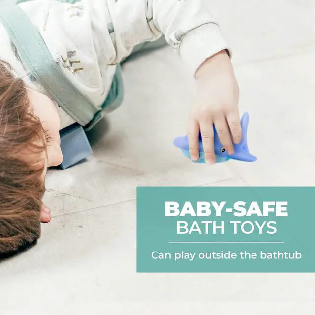Alt view image 5 of 7 - Hely Cancy Infant Bath Toys for 18 Months - No Hole Animal Bathtub Toys, Baby Bath Tub Toys