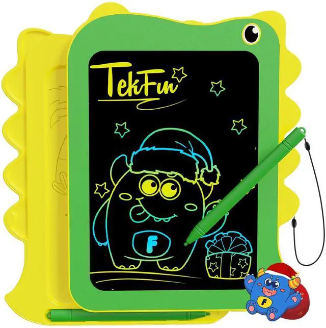 Main image of TEKFUN LCD Writing Tablet for Kids, Doodle Board Drawing Pad, Dinosaur Toys for Kids, Travel Toys for 3 4 5 6 Year Old Boys Girls, Easter Birthday Christmas Gift (8.5in Green)