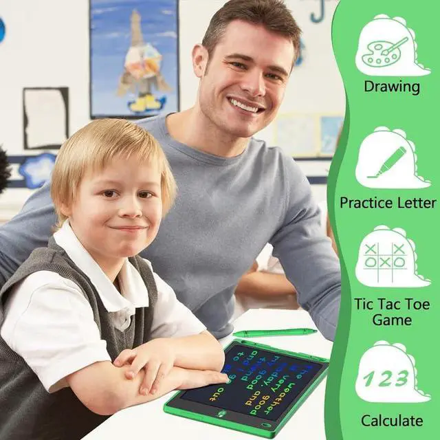Alt view image 2 of 7 - Hockvill LCD Writing Tablet for Kids 8.8 Inch, Dinosaur Toys for Girls Boys Drawing Pad for 3 4 5 6 7 Year Old Kid, Toddler Magnetic Doodle Board Travel Essentials, Christmas Birthday Gift for Kids
