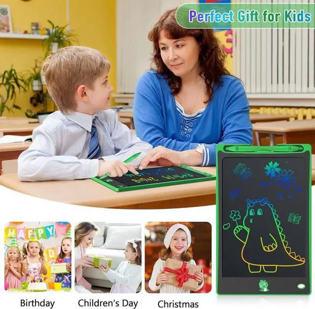 Alt view image 7 of 7 - Hockvill LCD Writing Tablet for Kids 8.8 Inch, Dinosaur Toys for Girls Boys Drawing Pad for 3 4 5 6 7 Year Old Kid, Toddler Magnetic Doodle Board Travel Essentials, Christmas Birthday Gift for Kids