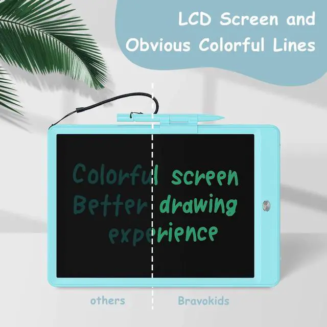 Alt view image 5 of 6 - bravokids 10 Inch LCD Writing Tablet for Kids, Erasable Drawing Tablet for Toddlers, Doodle Board for Boys, Learning Painting Pads Toys, Christmas Birthday Gifts for 3 4 5 6 Years Old Girls
