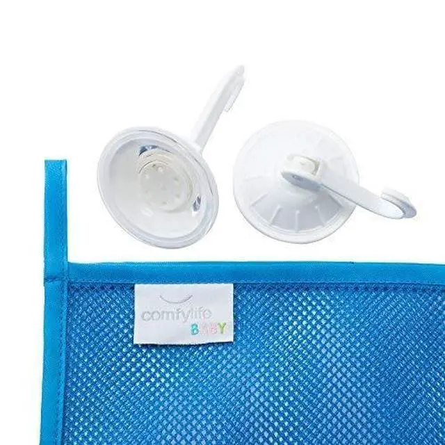 Alt view image 4 of 7 - 2 x Mesh Bath Toy Organizer + 6 Ultra Strong Hooks The Perfect Bathtub Toy Holder & Bathroom or Shower Caddy These Multi-use Net Bags Make Baby Bath Toy Storage Easy For Kids & Toddlers