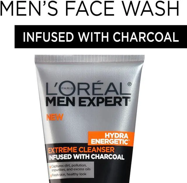 Alt view image 2 of 6 - Men Expert Hydra Energetic Daily Facial Cleanser with Charcoal, 2 ct.