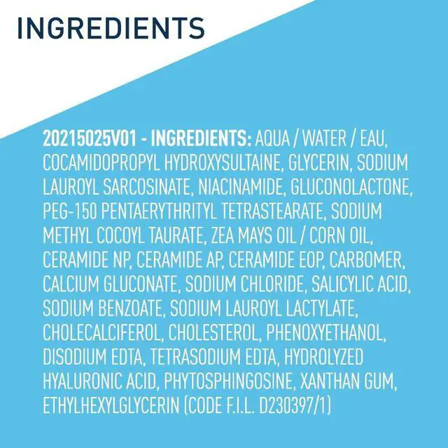 Alt view image 5 of 5 - Renewing Salicylic Acid Cleanser, Formulated With Hyaluronic Acid, Niacinamide, & Ceramides, Gentle BHA Exfoliating Face Wash Smooths & Softens Skin, Non Comedogenic & Fragrance Free, 8 Ounce