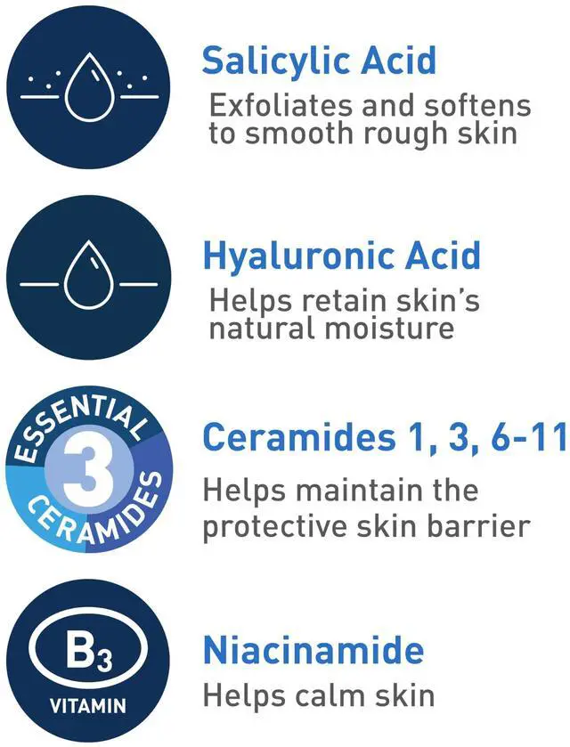 Alt view image 4 of 7 - Renewing Salicylic Acid Cleanser, Formulated with Hyaluronic Acid, Niacinamide, and Ceramides, Gentle BHA Exfoliating Face Wash Smooths and Softens Skin, Non and Fragrance Free, 16 Ounce