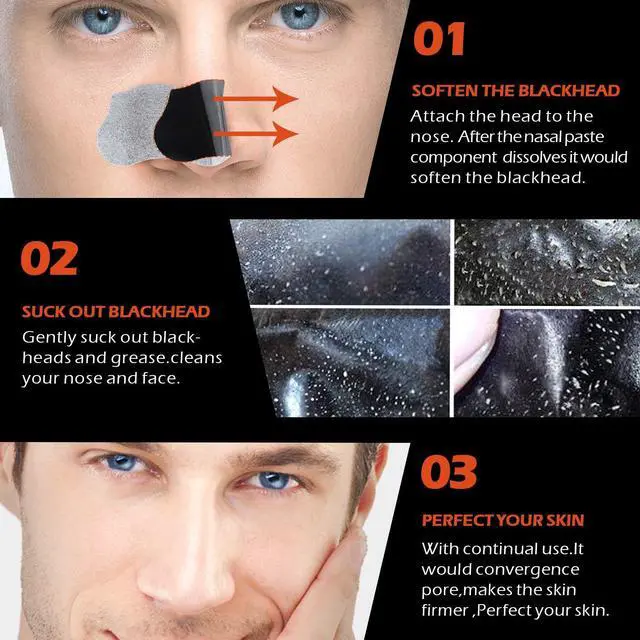 Alt view image 5 of 7 - BAGLAK Men Blackhead Pore Strips - 120 Strips - Deep Cleansing - Face Nose Pores - Blackheads Removal - Large Size For Nose+Face