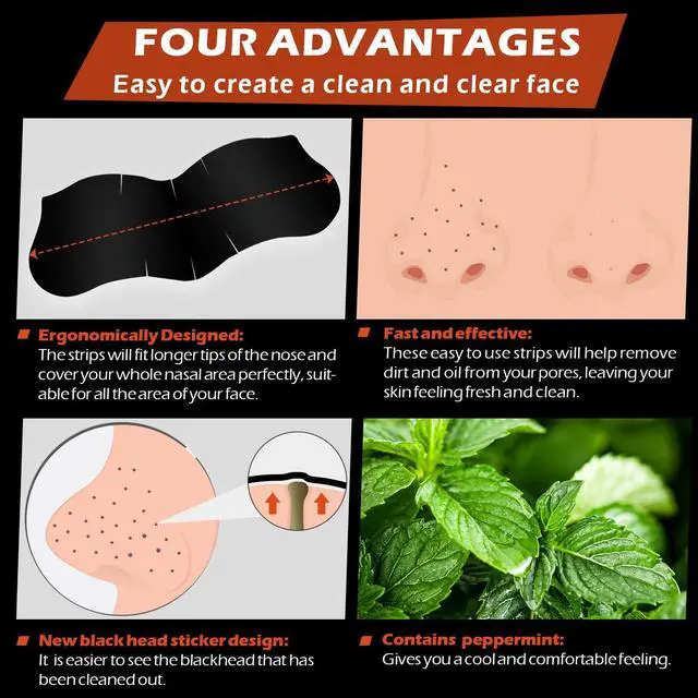 Alt view image 6 of 7 - BAGLAK Men Blackhead Pore Strips - 120 Strips - Deep Cleansing - Face Nose Pores - Blackheads Removal - Large Size For Nose+Face