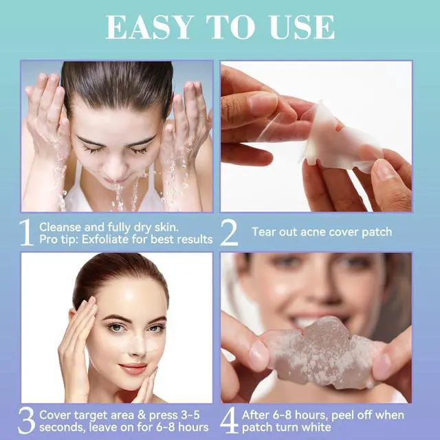 Alt view image 5 of 6 - Vigorder Nose Pore Patches, Hydrocolloid Nose Patches, Targets Pimple, Pores & Oil, Acne Strips to Absorb Acne Gunk Overnight (10 Pack)
