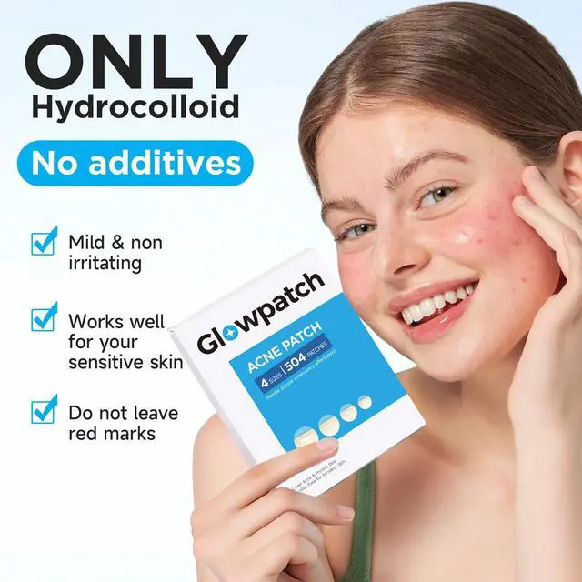 Alt view image 7 of 7 - Glowpatch Pimple Patches for Face (504 Count), FSA Eligible Acne Patch Bulk, Zit Stickers 4 Sizes, Hydrocolloid Spot Stickers, Clear Acne Dots for Covering Zits, Blemishes and Breakouts
