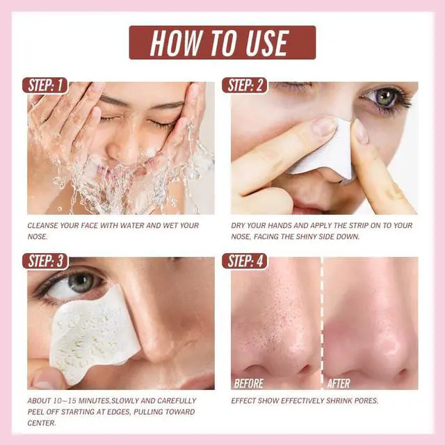 Alt view image 5 of 7 - Caunmy Blackhead Remover Nose Pore Strips - Deep Cleansing and Moisture Clear-Up Strips for Blackheads, for Women & Men (20 PCS)