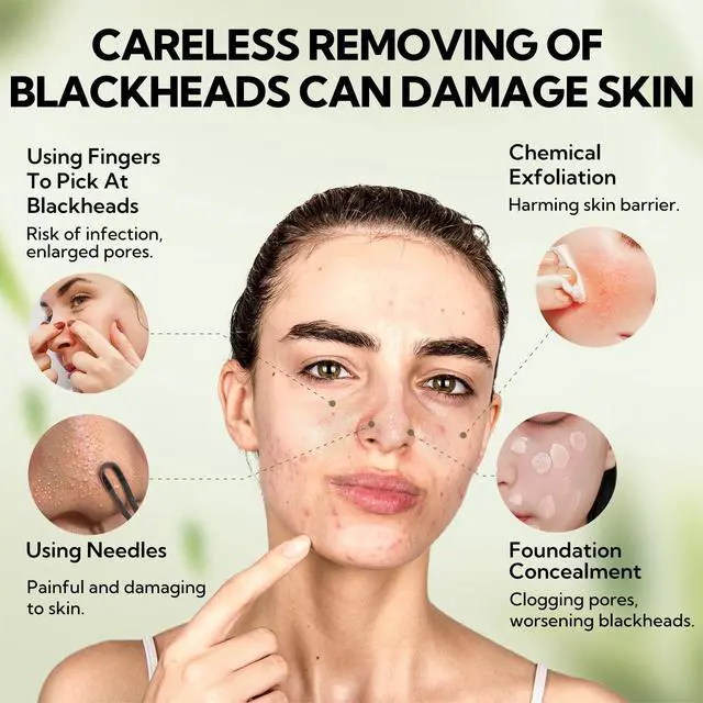 Alt view image 6 of 7 - LANBENA Upgraded 2.0 Bamboo Charcoal Blackhead Remover Mask, 60 pcs Nose Strips, Peel off Face Mask Pore Whiteheads Cleanser Strawberry Nose Purifying, Deep Cleansing for All Skin Types, 30g/1.05oz