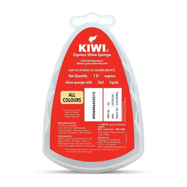 Alt view image 7 of 7 - KIWI Express Shine Instant Sponge Shoe Polish , 5ml Wax Leather