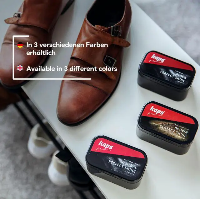 Alt view image 6 of 7 - Kaps Shoe Shine Sponge - Instant Black Shoe Shiner - Shoe Polish Sponge for Leather Shoes, Boots & Leather Accessories | Premium Leather Care Product - Shoe Shine Without Polishing