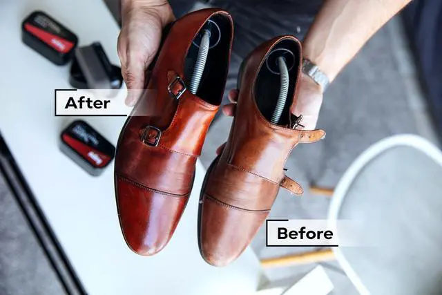 Alt view image 2 of 7 - Kaps Shoe Shine Sponge - Instant Black Shoe Shiner - Shoe Polish Sponge for Leather Shoes, Boots & Leather Accessories | Premium Leather Care Product - Shoe Shine Without Polishing