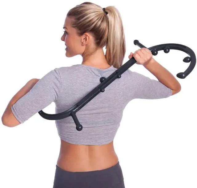 Main image of Body Back Buddy Classic USA Made FSA Eligible Handheld Massage Cane - Full Body Trigger Point Tool for Deep Tissue Pain Relief - Dual Hooks for Back, Shoulder, Neck - Manual Back Massager (2.0 Black)