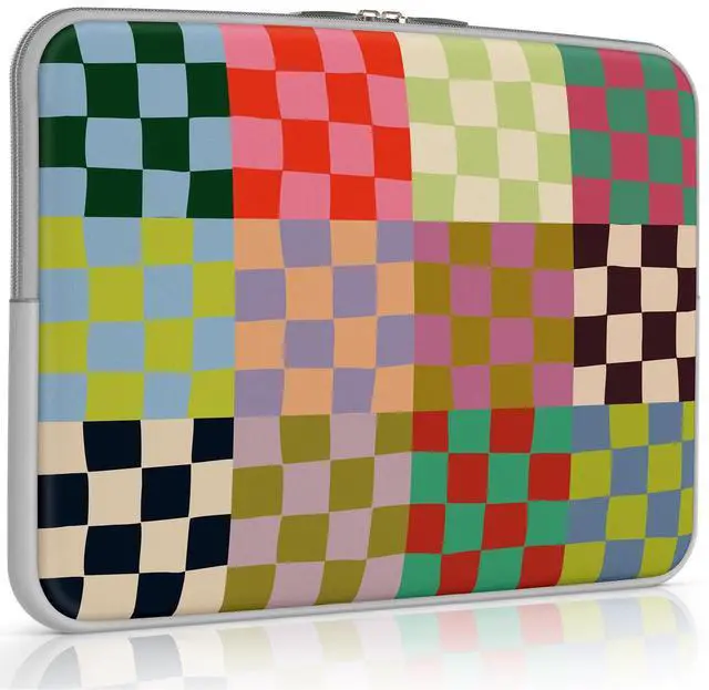 Main image of iCasso Laptop Sleeve 13 inch for MacBook Air 13-13.6 inch, Cute Laptop case for MacBook Neo/Pro 13 inch, Slim Protective Travel Carrying Case Sleeve for 14 inch Chromebook, HP, Dell, Checker