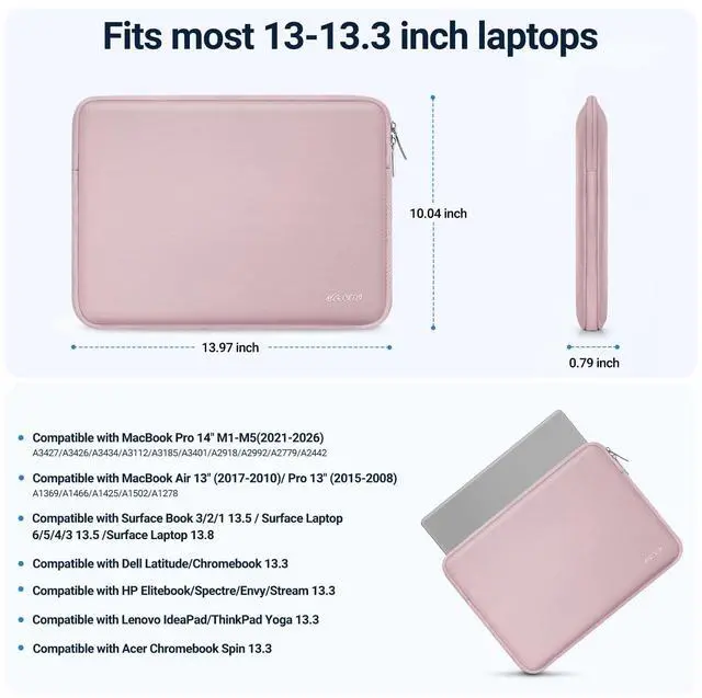 Alt view image 5 of 7 - Laptop Case 13.3 inch, 13-13.3 inch Laptop Sleeve with Small Case