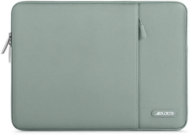 Main image of Laptop Case 14 inch, 14 inch Laptop Sleeve Compatible with HP Lenovo Dell ASUS Acer, HP Stream, Dell Latitude, Lenovo IdeaPad, Polyester Vertical Computer Sleeve Bag with Pocket, Antique Green