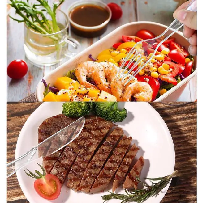 Alt view image 6 of 7 - 100-Pack Clear Plastic Spoons Disposable BPA-Free Heat Resistant Utensils for Catering & Events -Spoons Heavy Duty Bulk,plastic disposable for Party Supplies