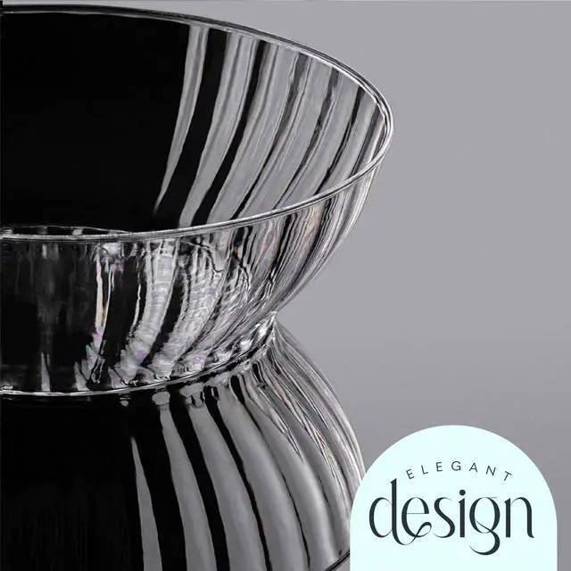 Alt view image 6 of 7 - PLASTICPRO 50 Pack Small Plastic Bowls Crystal Like 6 oz Bowls Elegant Clear Plastic Bowls for Party and Occasions