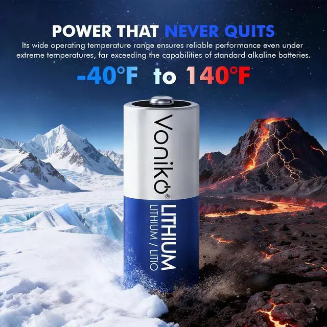 Alt view image 6 of 7 - CR123A 3V Lithium Battery (6 Pack), High Capacity 123 Batteries, 3 Volt CR17345 for Smoke Alarm, Flashlight, Home Automation