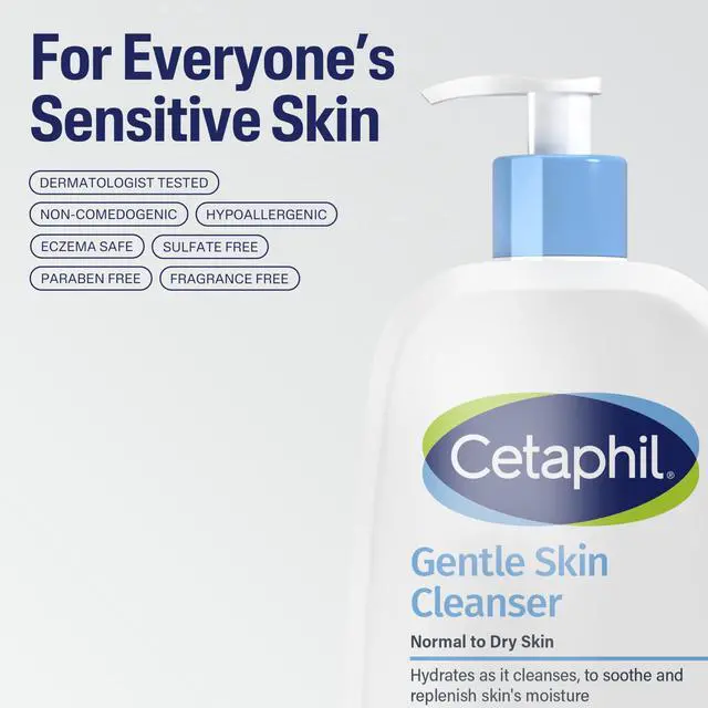 Alt view image 6 of 7 - Cetaphil Face Wash, Hydrating Gentle Skin Cleanser for Dry to Normal Sensitive Skin, 20 oz, Fragrance Free, Soap Free and Non-Foaming