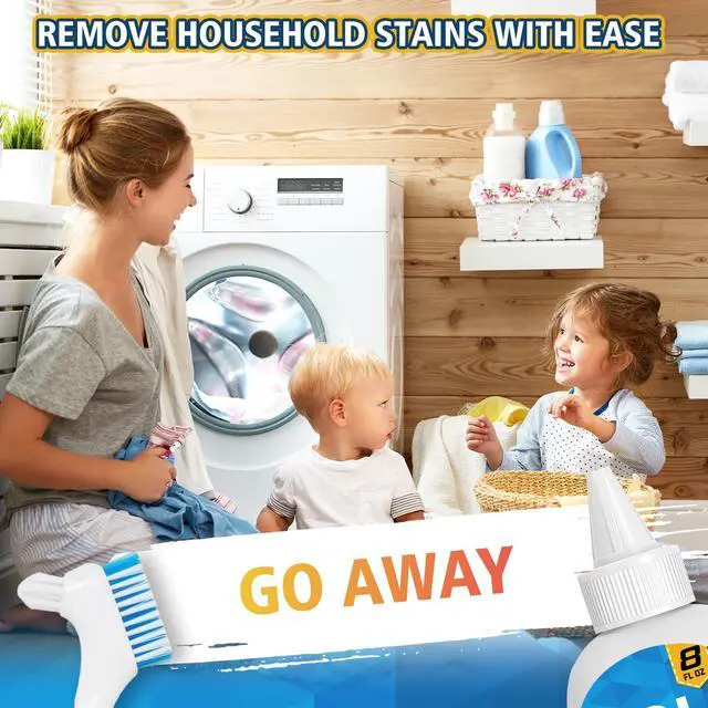 Alt view image 7 of 7 - Mold Stain Cleaner Gel, 8 Fl Oz Washing Machine Cleaner with Brush, Mold Cleaner Gel for Front Loader Washing Machine Seal, Bathroom Grout, Kitchen Sink, Shower, Refrigerator Strip