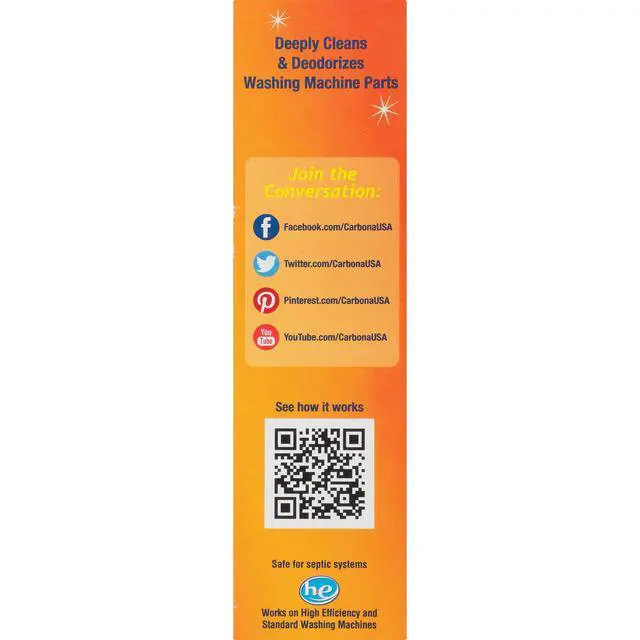 Alt view image 4 of 4 - Carbona® Washing Machine Cleaner | Eliminates Odor & Residue | 3 Count, 1 Pack