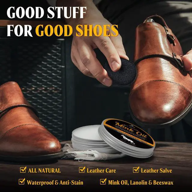 Alt view image 5 of 7 - MEKER Mink Oil for Leather Boots, Leather Conditioner and Cleaner 3.52 oz-All-Natural Waterproof Soften and Restore Shoes