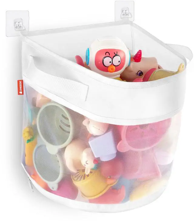 Main image of UNEEDE Bath Toy Organizer,4 Gallons Bathtub Toy Storage Organizer,Quick Access Bath Toy Holder For Bathtub,Baby Organizer,Quick Dry Baby For Tub,Mesh Shower Caddy