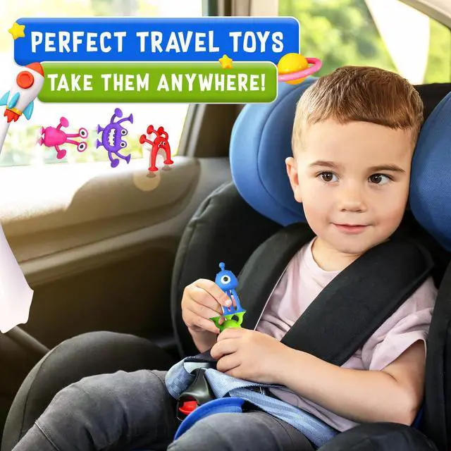 Alt view image 3 of 6 - Baby Bath Toys Suction Toy: No Hole Bath Toy for Baby Toddlers - Kids Mini Sensory Fidget Suction Cup Toys for Boys Girls - Window Building Toy Road Trip Travel Essentials for Kids Gifts (Ages 3+)