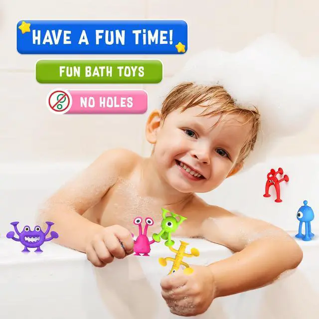 Alt view image 2 of 6 - Baby Bath Toys Suction Toy: No Hole Bath Toy for Baby Toddlers - Kids Mini Sensory Fidget Suction Cup Toys for Boys Girls - Window Building Toy Road Trip Travel Essentials for Kids Gifts (Ages 3+)